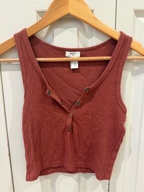Forever 21 Ribbed Tank Top matching set - Rust Red